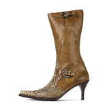 S073 6105 MARRON PYTHON - Sendra Boots