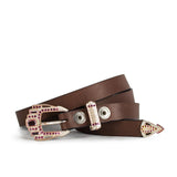 1287 Cinturones Marrón Cobre Plateado/Rosa - Sendra Boots