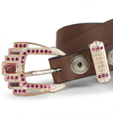 1287 Cinturones Marrón Cobre Plateado/Rosa - Sendra Boots