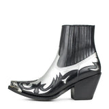 16598 Lula Laminado Plata-Nappa Baly Negro - Sendra Boots
