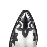 16598 Lula Laminado Plata-Nappa Baly Negro - Sendra Boots