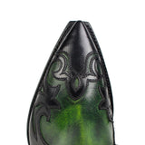 16695 Gorca Denver Verde Cepillado-Flora Negro - Sendra Boots