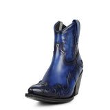 16695 LULA HAND PAINT CRUST BLUE - Sendra Boots