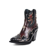 17134 LULA FLORA ROJO DIRTY SALVAJE NEGRO - Sendra Boots