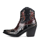17134 LULA FLORA ROJO DIRTY SALVAJE NEGRO - Sendra Boots