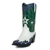 17398 GENE AQUARIOS BLANCO BOX VERDE PINTO - Sendra Boots