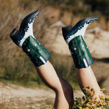 17398 GENE AQUARIOS BLANCO BOX VERDE PINTO - Sendra Boots