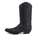 3241 Cuervo Pull Oil Negro-Trenzado Negro - Sendra Boots