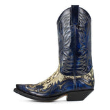 3241P CUERVO PITON BARR.BLANCO/NEGRO DENVER AZUL - Sendra Boots