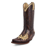 7106 Cuervo Natur Antic Jacinto-Piton Nat. Amarillento - Sendra Boots