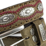 7606 CINTURONES OLD MARTENS CORDA PAS.INTERIOR ROJO - Sendra Boots