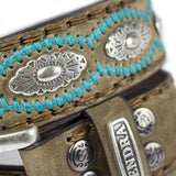 7606 CINTURONES OLD MARTENS CORDA PAS.INTER.TURQUESA - Sendra Boots