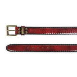 8563 CINTURONES FLORA ROJO ORO VIEJO - Sendra Boots