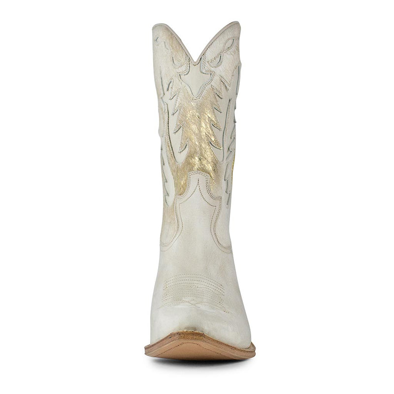 18833 LULA FLOTA OFF WHITE LAVA PONY LAME WHITE C63 - Sendra Boots