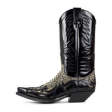 3241P CUERVO FLORA NEGRO PITON FLORA ANTIC NEGRO BRILLO - Sendra Boots