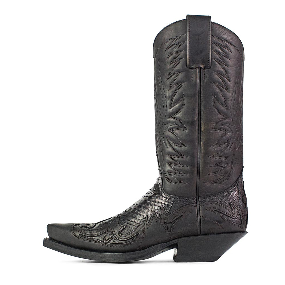 S014_3241 BLACK PYTHON – Sendra Boots