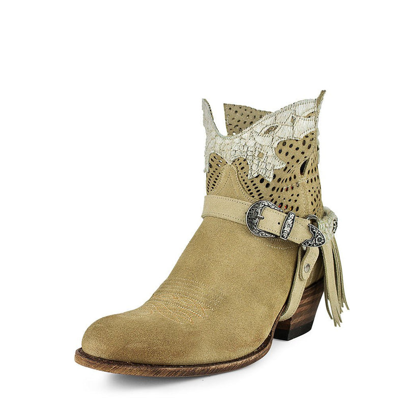 15107 Debora Serraje Deser - Pelo V/C Blanco Plata - Sendra Boots