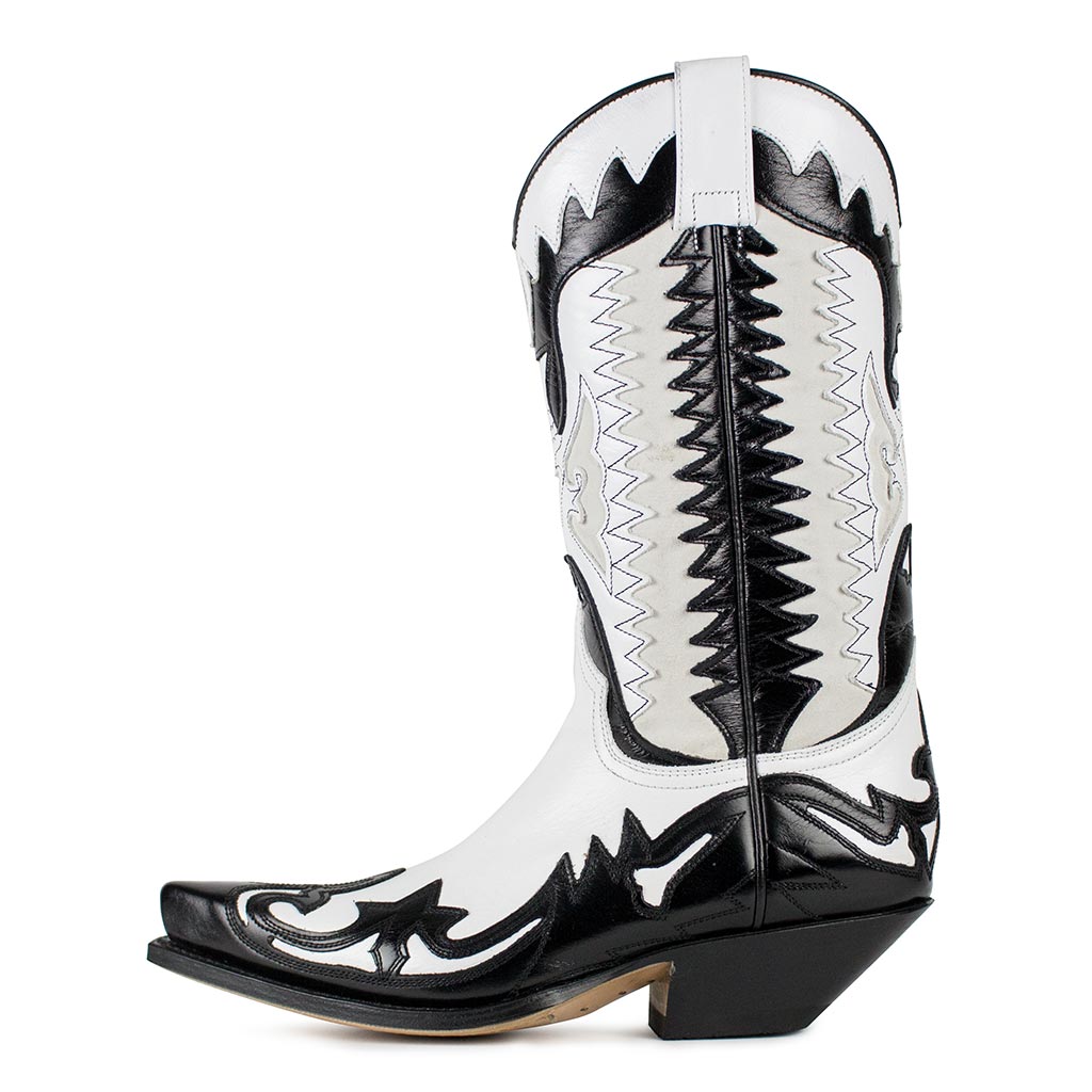 Bottes Sendra Cuir Noir/gris Pointues - Unisexe, Toutes Pointures, Neuves Avec Boîte